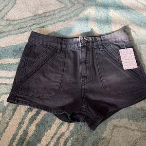 Free People Sweet Surrender Black High Rise Denim Shorts
